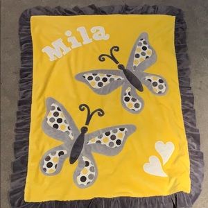 PersonalIzed baby blanket - girls NAME :  MILA